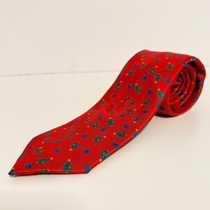 Christmas Tree Gift Print Holiday Hallmark Festive Novelty Neck Tie